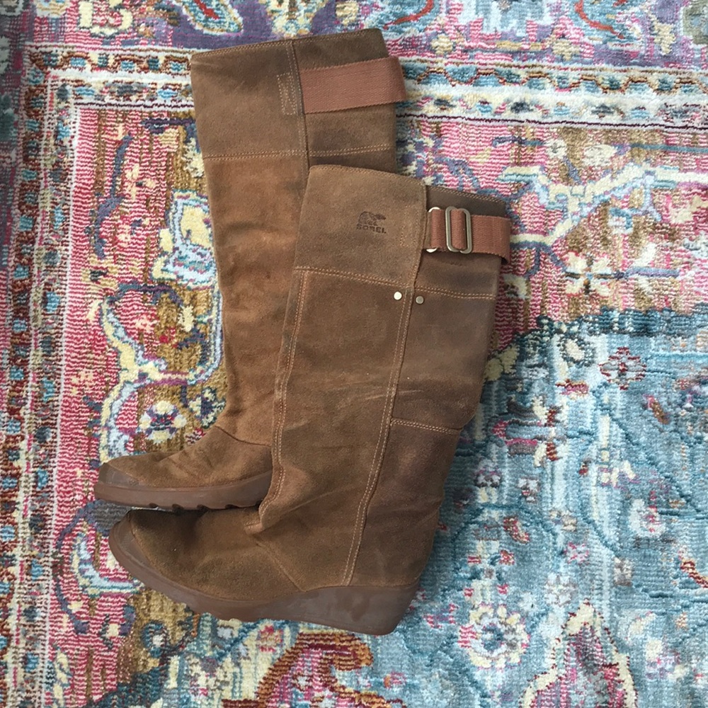 Sorel Suede Toronto Tall Snow Boot Wedge Boot